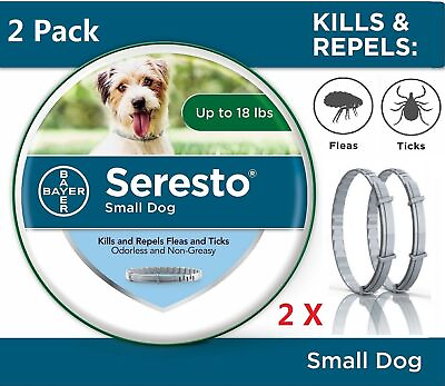 #ad 2Pack Collar for Small Dogs 8Month Repels Flea amp; Tick Protection Vet Recommended $36.78