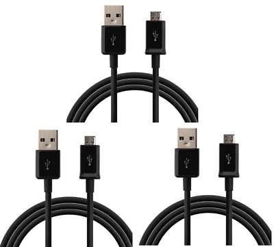 #ad 3x Pack Micro USB Charger Fast Charging Cable Cord For Samsung Android Kindle $7.49