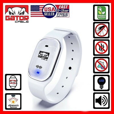 #ad Ultrasonic Anti Mosquito Insect Pest Bugs Repellent Repeller Wrist Bracelet Band $7.99