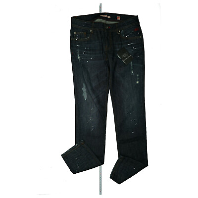 #ad Exit Brooklyn Stretch Jeans Trousers 28 34 W28 L34 Crina Used Look Darkblue New $74.22