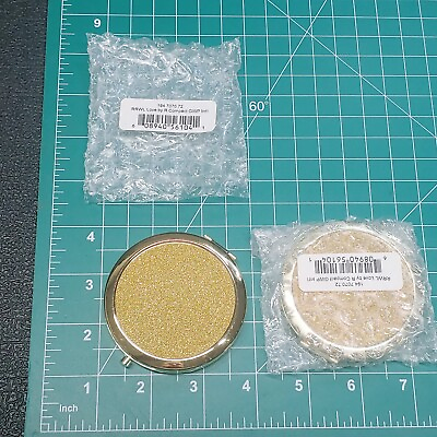 #ad Lot Of 2 Gold Tone Glitter Compact By Rihanna Compact $20.86