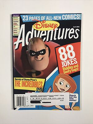 #ad Disney Adventures Magazine April 2005 The Incredibles Pixar $10.36