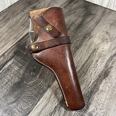 #ad Hunter Co Leather Holster 1100 24 Brown Vintage Open End $43.99