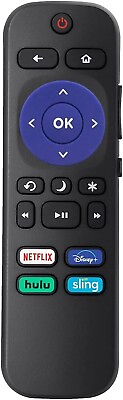Replaced Remote Control For Onn TCL ELEMENT HISENSE Roku TV Netflix Disney Hulu $7.99
