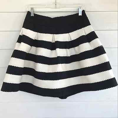 #ad maitai Black amp; White Striped Bell Shape Skirt Sz L $28.99