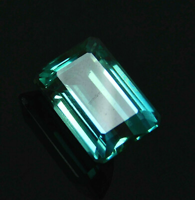 #ad 10.00 Ct Natural CERTIFIED Loose Gemstone Green Unheated Tourmaline Emerald Cut. $13.94