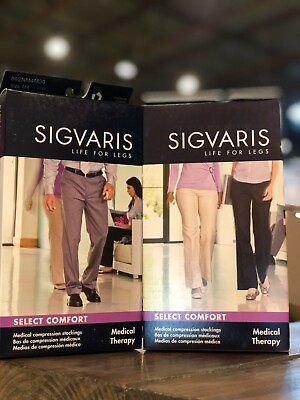 #ad Sigvaris Select Comfort 30 40 mmHg Medical Compression THIGH HIGH w Stay up band $40.00