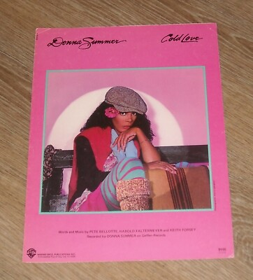 #ad DONNA SUMMER COLD LOVE 1980 Ramp;B DISCO SHEET MUSIC KEITH FORSEY PETE BELLOTTE $9.99
