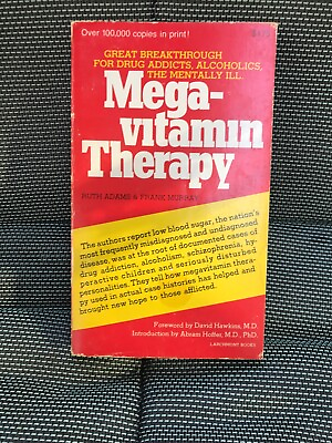 #ad Book Mega Vitamin Therapy By Ruth Adams And Frank Murray 1974 Vitamin Therapy $10.00