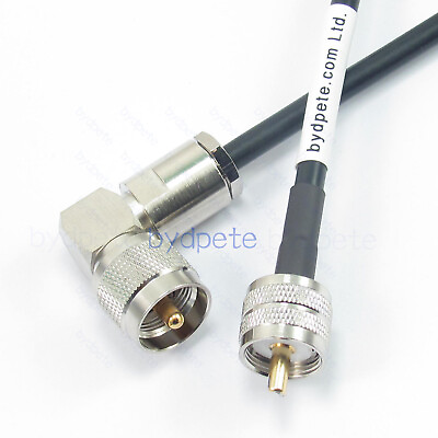 #ad PL259 UHF male right angle R A to UHF male PL 259 LMR240 Coaxial cable RF Kable $27.20