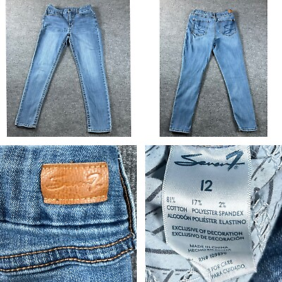 #ad Seven 7 Jeans Skinny Womens Size 12 Medium Wash $15.99