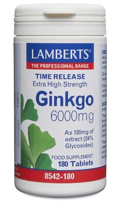 #ad Lamberts Ginkgo 6000mg Tablets 180 BBE 12 2025 $40.01