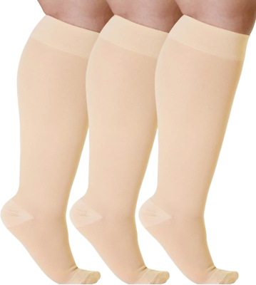 #ad 3 Pack Absolute Support Opaque Compression Extra Large Knee Hi 20 30mmHg for M $52.60
