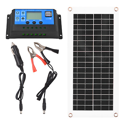 #ad 20 Watt 12 Volt Solar Panel Kit Waterproof Solar Panel with High Efficiency L7G7 C $37.49