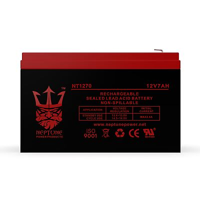 Neptune Power 12V 7AH 20HR Battery Replacement for 7 or 8Ah Leoch Peg Perego $19.99