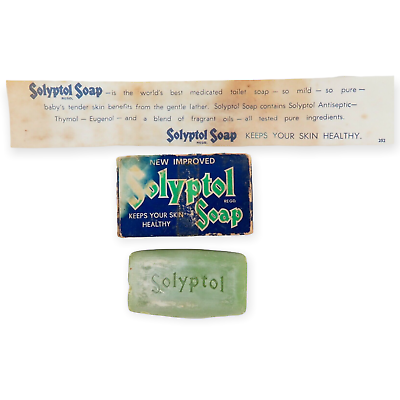 #ad .c1950s F H FAULDING SMALL UNUSED SOLYPTOL SOAP BOX PAMPHLET. AU $45.00
