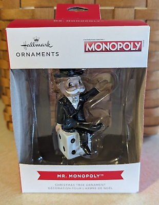#ad Hallmark 2023 Mr Monopoly Gaming Red Box Christmas Ornament $19.95