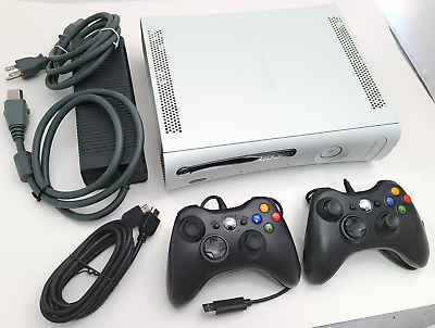 #ad 2 CONTROLLERS Bundle Microsoft XBOX 360 PRO Game Console Gaming System 4GB HDMI $170.95