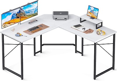 #ad #ad ODK L Shaped Gaming Desk 51 Inch Computer Desk with Monitor Stand PC Gaming... $52.50