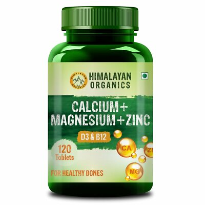 #ad Himalayan Organics Calcium Magnesium Zinc Vitamin D3 amp; B12 HERBAL VEG TABS. $41.79