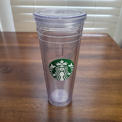 #ad Starbucks Clear Venti Double Wall Acrylic Cold Cup Tumbler 24oz $7.99