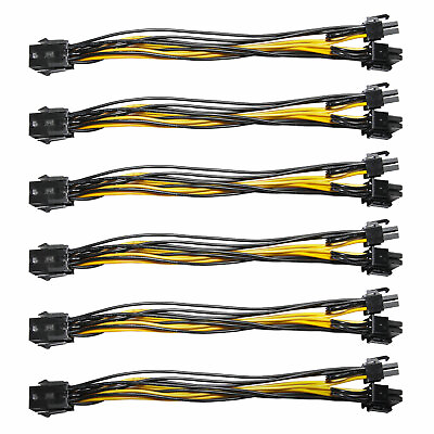 8 Pin PCI to Dual PCIE 62 Pin Power Cable Motherboard Graphics Card Riser GPU $24.99