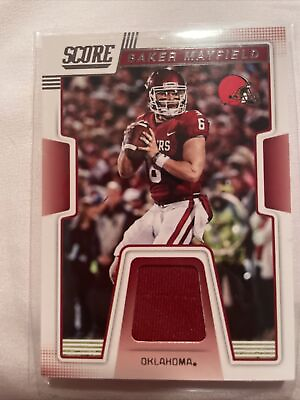#ad Baker Mayfield SCORE 2019 Non Game Worn Patch Oklahoma w Sleeve $9.00