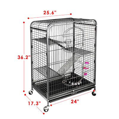 #ad #ad Ferret Cage Rabbit Chinchilla Rat Cage Small Animal House 37quot; 4 Levels $60.58