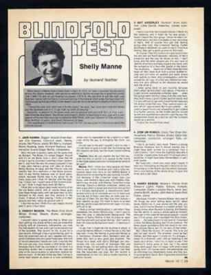 #ad Shelly Manne Blindfold Test Down Beat 1970s Cutting GBP 14.75