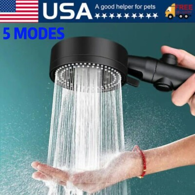 High Pressure Shower Head Multi Functional Hand Held Sprinkler With 5 Modes US $5.98