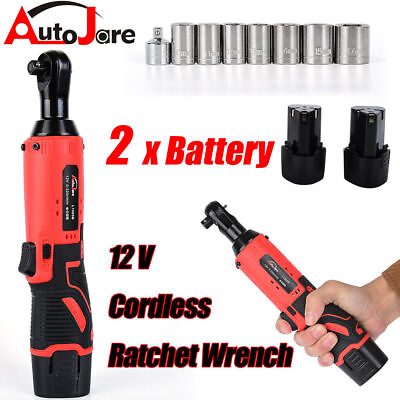 #ad 12V Power 3 8quot; Cordless Electric Ratchet Wrench With 2 Lithium Ion 2.0Ah Battery $44.99