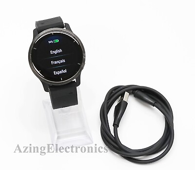 #ad Garmin Venu 2 GPS Smartwatch 45mm Slate Bezel with Black Case 010 02430 01 $129.99