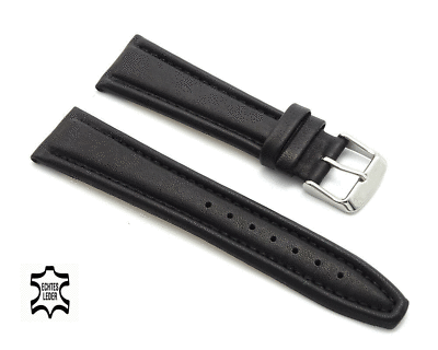 #ad Real Leather Watchband Buffalo Thick amp; Soft 18 amp; 20mm Black C $15.12