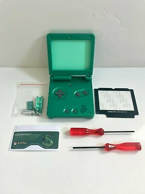 #ad Replacement Housing for Nintendo GBA Game Boy Advance SP Shell Green Rayquaza $22.99
