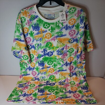 #ad PARISH NATION NWT T Shirt Bright Multicolor Men#x27;s Size XL $15.99