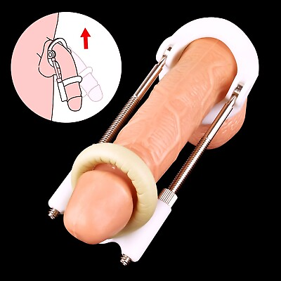 #ad Penis Extender Stretcher Male Growth Enhancer Multi Rods Traction Enlarger White $16.69