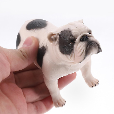 #ad Collectible Figurine Bulldog Realistic Dog Lifelike Puppy Statue Decor Sculpture $23.99