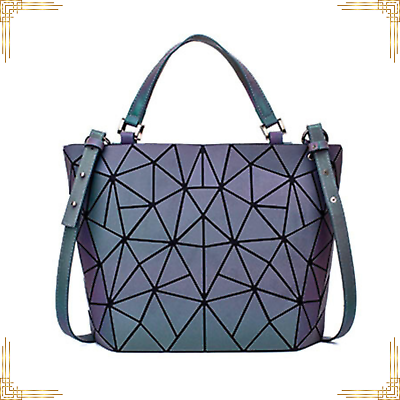 #ad Women STYLISH LUXURY Geometric Handbag Large Luminous Crossbody Shoulder Bag AU $87.17