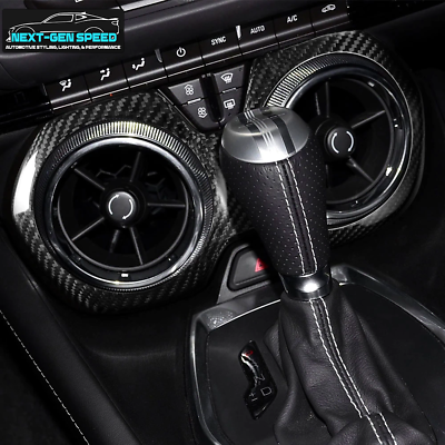 #ad 16 22 Camaro Carbon Fiber Carbon Fiber Air Vent Bezel Cover Carbon Interior Trim $85.00