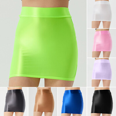 #ad Sexy Women Shiny Leather Bodycon Mini Skirt Night Clubwear Party Short Dress $6.23