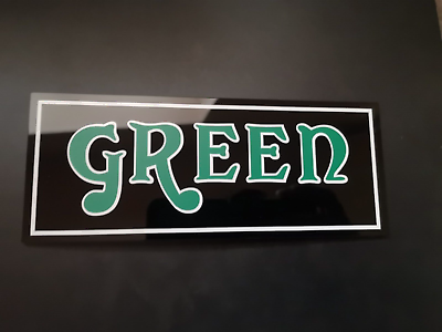 #ad Logo GREEN amp guitars green 154x62 mm = 6.06x2.44 inch $14.99