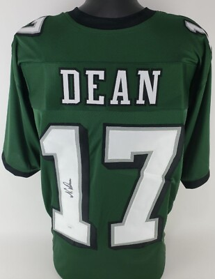 #ad Nakobe Dean Signed Philadelphia Eagles Custom Football Jersey w COA $129.00