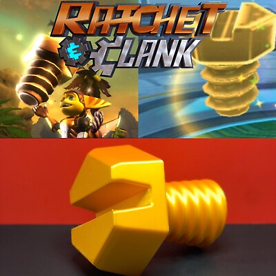 #ad Ratchet and Clank Gold bolt 3D Printed in PLA Plastic 3D Printed 16”inch $100.00