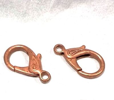 #ad 12X Round Lobster Claw Clasp w Ring Antique Bronze Plated Size: 32 mm AU $2.50