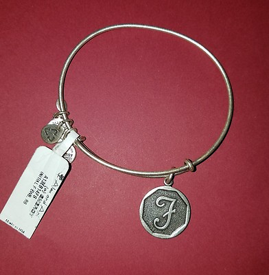 #ad ALEX AND ANI RUSSIAN SILVER LETTER F BRACELET $11.00
