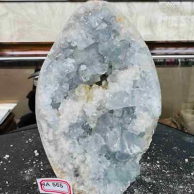 #ad Natural Blue Celestite Crystal Cluster Geode Specimen Mineral Aura Healing 1919g $69.99