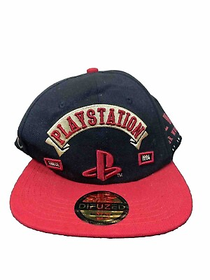 #ad Official Sony Playstation Difuzed Snapback Adjustable Hat Red Black Retro 90s PS $49.99