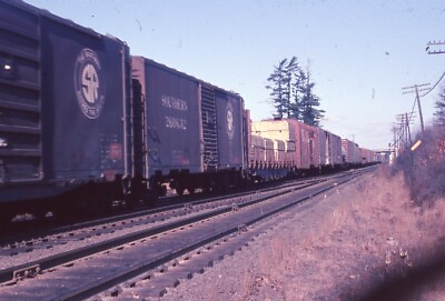 #ad Bamp;M BOSTON amp; MAINE Railroad Train Locomotive Southern Boxcar 1964 Photo Slide $5.99