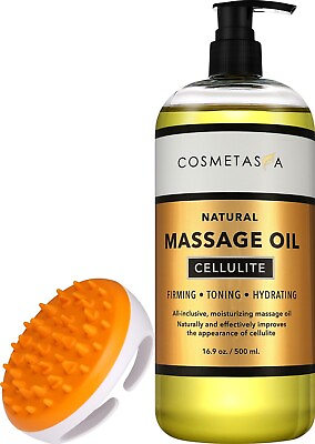 #ad Anti Cellulite Massage Oil 16.9 oz with Cellulite Massager by Cosmetasa $25.95