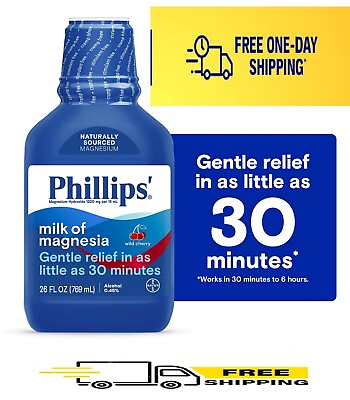#ad Phillips#x27; Milk Of Magnesia Liquid Magnesium Laxative Wild Cherry 26 oz $14.50